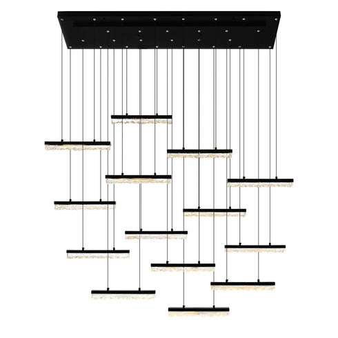 CWI Lighting Integrated LED Black Chandelier Model: 1588P60-14-101