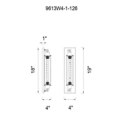 CWI Lighting Kiera 1 Light Wall Sconce With in Black Finish Model: 9613W4-1-101