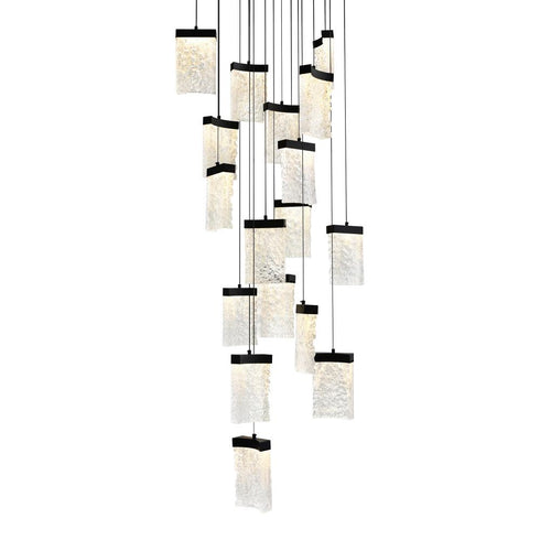 CWI Lighting Lava Integrated LED Black Chandelier Model: 1587P24-17-101