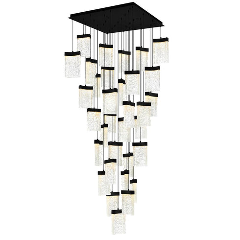 CWI Lighting Lava Integrated LED Black Chandelier Model: 1587P36-33-101