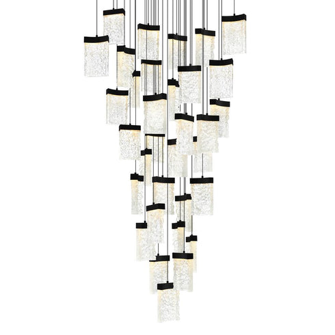 CWI Lighting Lava Integrated LED Black Chandelier Model: 1587P36-33-101