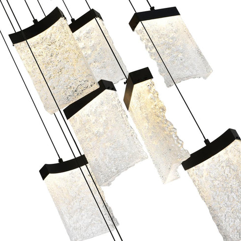 CWI Lighting Lava Integrated LED Black Chandelier Model: 1587P36-33-101