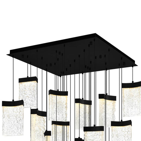 CWI Lighting Lava Integrated LED Black Chandelier Model: 1587P36-33-101