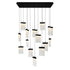 CWI Lighting Lava Integrated LED Black Chandelier Model: 1587P48-14-101-RC