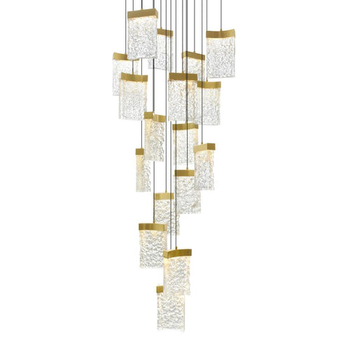 CWI Lighting Lava Integrated LED Brass Chandelier Model: 1587P24-17-624