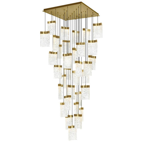 CWI Lighting Lava Integrated LED Brass Chandelier Model: 1587P36-33-624