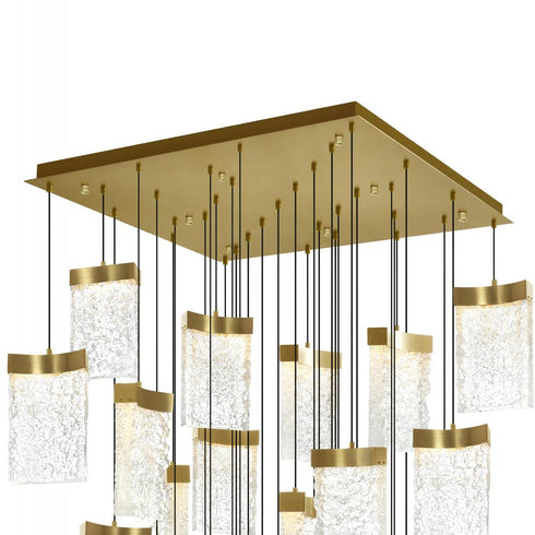 CWI Lighting Lava Integrated LED Brass Chandelier Model: 1587P36-33-624