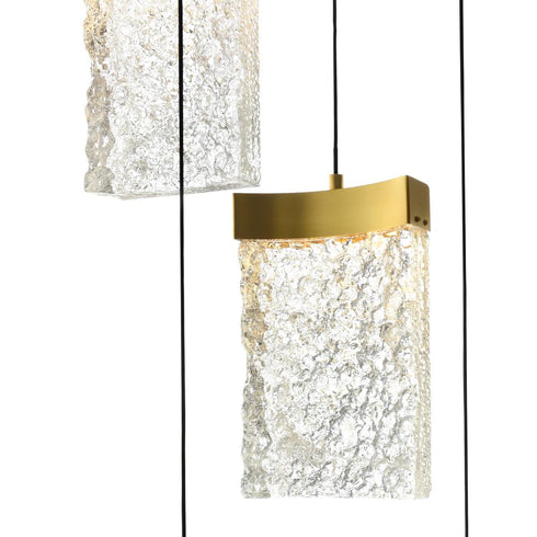 CWI Lighting Lava Integrated LED Brass Chandelier Model: 1587P48-14-624-RC