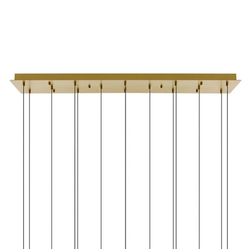 CWI Lighting Lava Integrated LED Brass Chandelier Model: 1587P48-14-624-RC