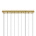 CWI Lighting Lava Integrated LED Brass Chandelier Model: 1587P48-14-624-RC