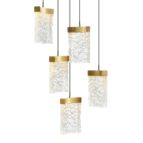 CWI Lighting Lava Integrated LED Brass Mini Pendant Model: 1587P12-5-624