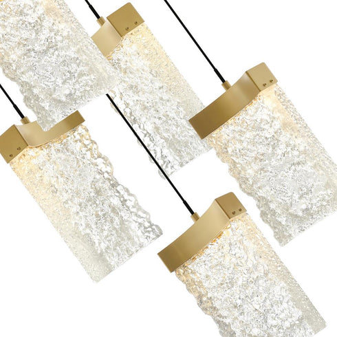CWI Lighting Lava Integrated LED Brass Mini Pendant Model: 1587P12-5-624