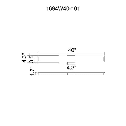 CWI Lighting Malibu LED Integrated Black Outdoor Wall Model: 1694W40-101