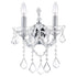 CWI Lighting Maria Theresa 2 Light Wall Sconce With in Chrome Finish Model: 8318W12C-2 (Clear)
