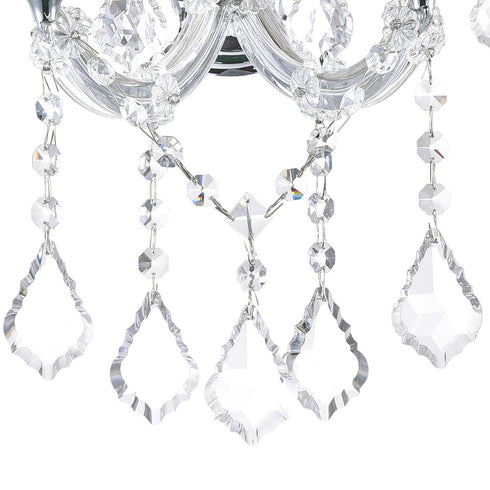 CWI Lighting Maria Theresa 2 Light Wall Sconce With in Chrome Finish Model: 8318W12C-2 (Clear)