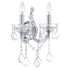 CWI Lighting Maria Theresa 2 Light Wall Sconce With in Chrome Finish Model: 8318W12C-2 (Clear)