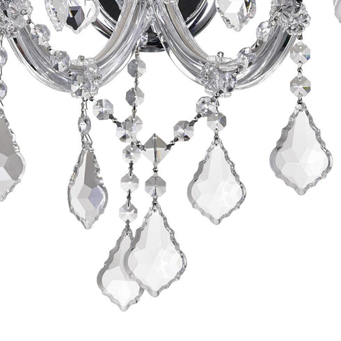 CWI Lighting Maria Theresa 3 Light Wall Sconce With in Chrome Finish Model: 8318W12C-3 (Clear)