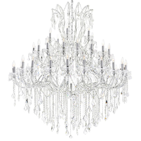 CWI Lighting Maria Theresa 49 Light Up Chandelier With in Chrome Finish Model: 8318P60C-49 (Clear)-A
