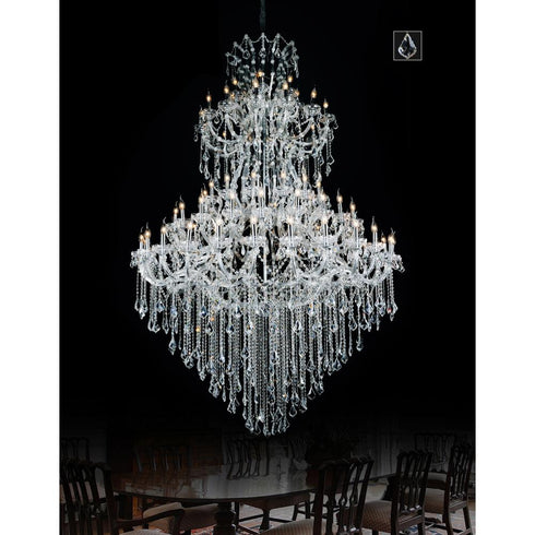 CWI Lighting Maria Theresa 84 Light Up Chandelier With in Chrome Finish Model: 8318P70C-84 (Clear)-A