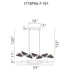 CWI Lighting Moon Integrated LED in Black Chandelier Model: 1715P54-7-101