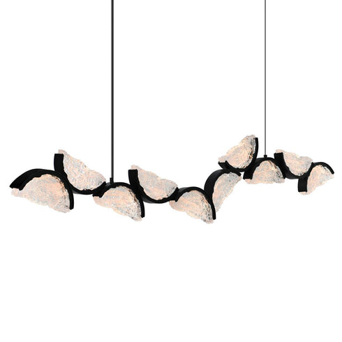 CWI Lighting Moon Integrated LED in Black Chandelier Model: 1715P70-10-101
