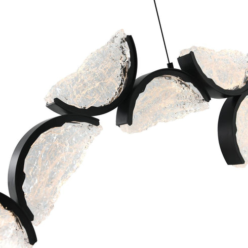 CWI Lighting Moon Integrated LED in Black Chandelier Model: 1715P70-10-101