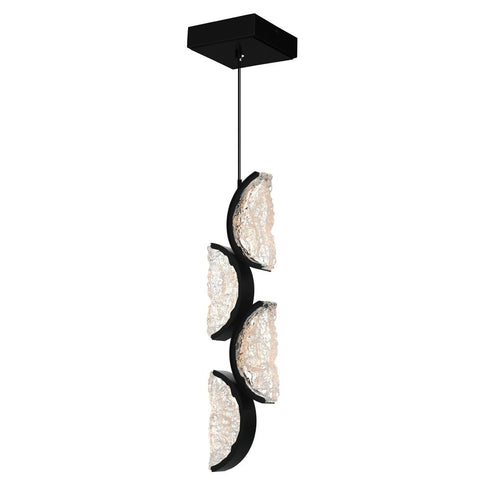 CWI Lighting Moon Integrated LED in Black Mini Pendant Model: 1715P8-4-101