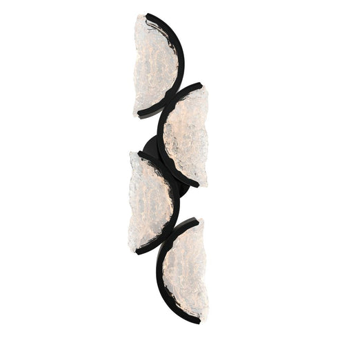 CWI Lighting Moon Integrated LED in Black Wall Light Model: 1715W8-4-101