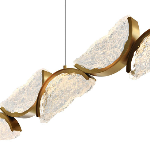 CWI Lighting Moon Integrated LED in Brass Chandelier Model: 1715P54-7-624