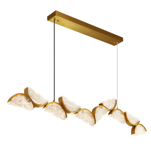 CWI Lighting Moon Integrated LED in Brass Chandelier Model: 1715P70-10-624