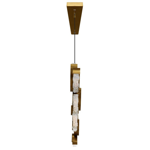 CWI Lighting Moon Integrated LED in Brass Chandelier Model: 1715P70-10-624