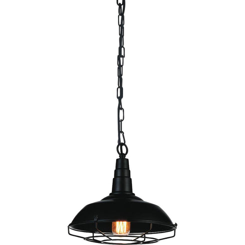 CWI Lighting Morgan 1 Light Down Mini Pendant With in Black Finish Model: 9611P11-1-101