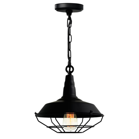 CWI Lighting Morgan 1 Light Down Mini Pendant With in Black Finish Model: 9611P14-1-101