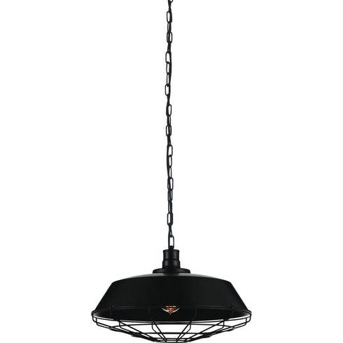 CWI Lighting Morgan 1 Light Down Pendant With in Black Finish Model: 9611P18-1-101