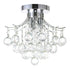 CWI Lighting Princess 3 Light Flush Mount With in Chrome Finish Model: 8012C12C