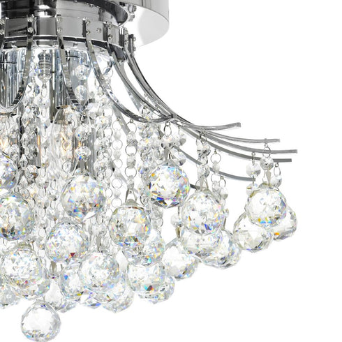 CWI Lighting Princess 6 Light Flush Mount With in Chrome Finish Model: 8012C20C