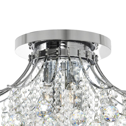 CWI Lighting Princess 6 Light Flush Mount With in Chrome Finish Model: 8012C20C