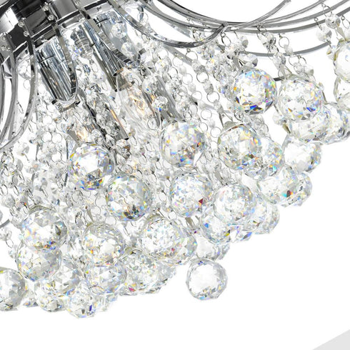 CWI Lighting Princess 6 Light Flush Mount With in Chrome Finish Model: 8012C20C