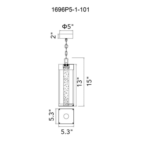 CWI Lighting Rochester LED Integrated Black Outdoor Model: 1696P5-1-101