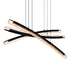 CWI Lighting Saber Integrated LED in Black Chandelier Model: 1710P50-3-101
