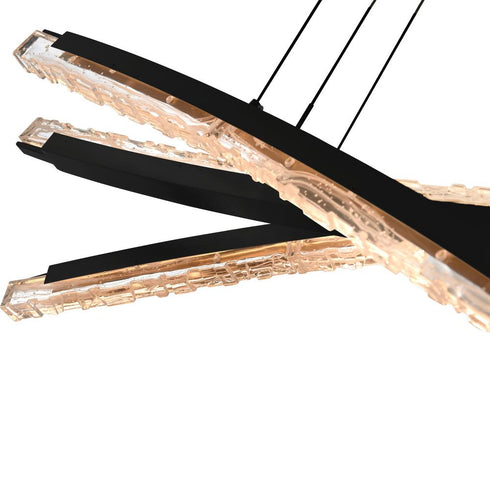 CWI Lighting Saber Integrated LED in Black Chandelier Model: 1710P50-3-101