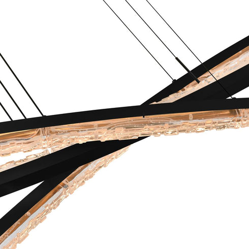 CWI Lighting Saber Integrated LED in Black Chandelier Model: 1710P50-3-101