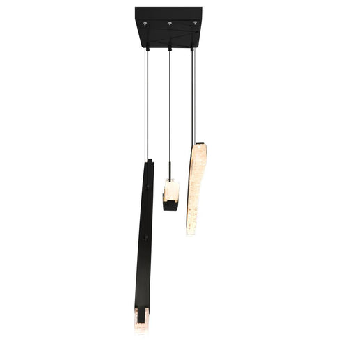 CWI Lighting Saber Integrated LED in Black Chandelier Model: 1710P50-3-101