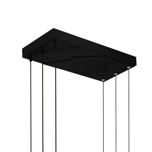CWI Lighting Saber Integrated LED in Black Chandelier Model: 1710P50-3-101