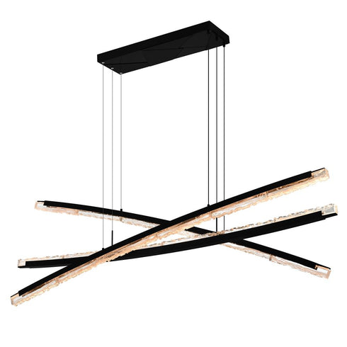 CWI Lighting Saber Integrated LED in Black Chandelier Model: 1710P70-3-101
