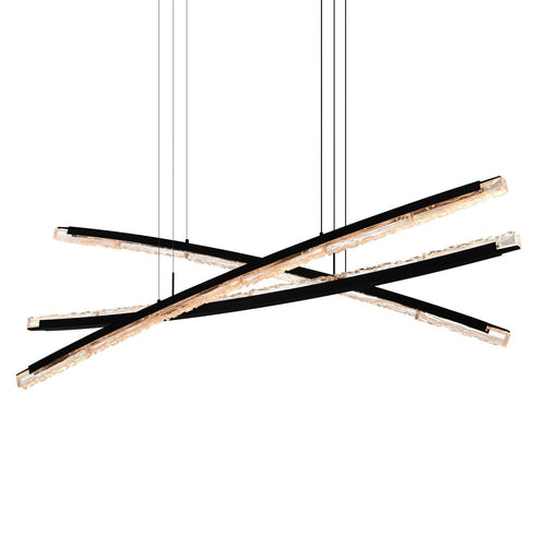 CWI Lighting Saber Integrated LED in Black Chandelier Model: 1710P70-3-101