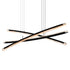 CWI Lighting Saber Integrated LED in Black Chandelier Model: 1710P70-3-101
