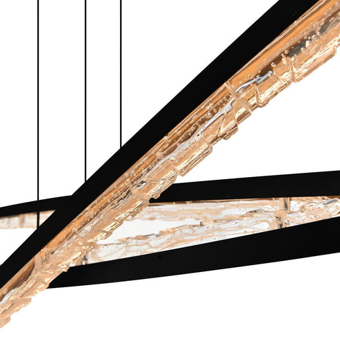 CWI Lighting Saber Integrated LED in Black Chandelier Model: 1710P70-3-101