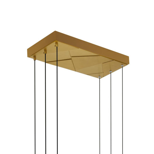 CWI Lighting Saber Integrated LED in Brass Chandelier Model: 1710P50-3-624