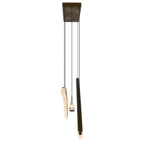 CWI Lighting Saber Integrated LED in Brass Chandelier Model: 1710P70-3-624